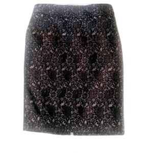 RW & Co. Fully Lined Black Lace Skirt black with pink lining size small